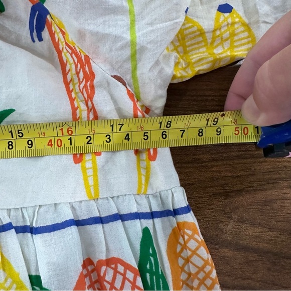 Farm Rio Off-White Tropicolors Yoke Embroidered Midi Dress size Small NWT fruit - Picture 12 of 12